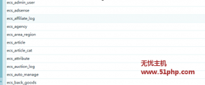Ecshop程序使用三種方法快速查看安裝數(shù)據(jù)表前綴